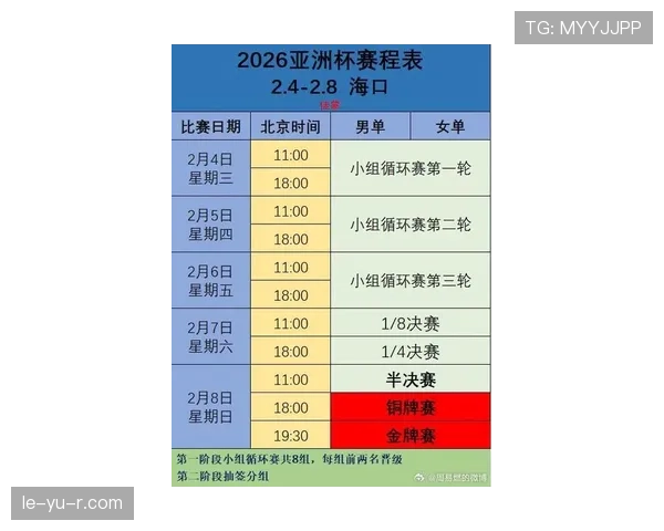 亚洲杯预选赛最新赛程安排